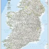 National Geographic Wandkaarten & Reliëfkaarten|Groot-Brittanië & Ierland|Wandkaart Ierland