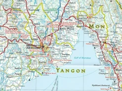 National Geographic Zuidoost-Azië|Wegenkaart Myanmar adventure map