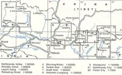 Nepal Kartenwerk Nepal, Bhutan & Tibet|Topografische kaart Rolwallng Himal (Gaurinsankar)1:50.000