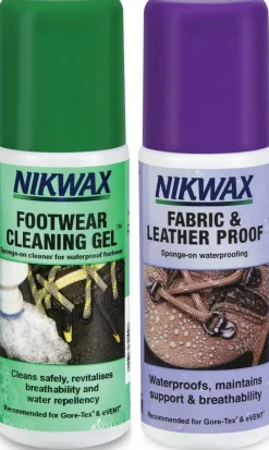 Nikwax Schoenonderhoud|Twin fabric & leather 125ml + footwear cleaning gel