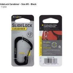Nite Ize Bevestiging|Bevestiging|Carabiner #3 Slidelock Stainless Steel black