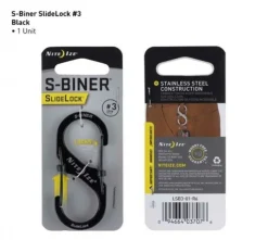 Nite Ize Bevestiging|Bevestiging|S-Biner #3 Slidelock Stainless Black