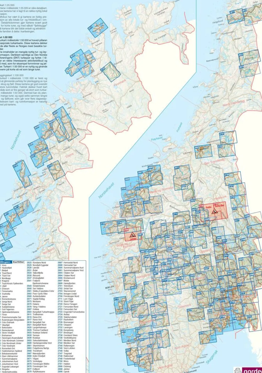 Nordeca Turkart Scandinavië & Ijsland|Wandelkaart 2716 Rondane