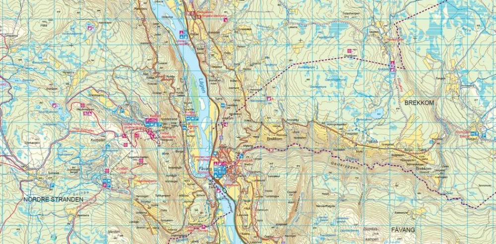 Nordeca Turkart Scandinavië & Ijsland|Wandelkaart 2423 Oslo Nordmark Sommer