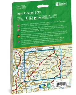 Nordeca Scandinavië & Ijsland|Wandelkaart 3023 Indre Etnefjell 1:50.000