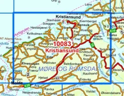 Nordeca Scandinavië & Ijsland|Wandelkaart 10083 Kristiansund