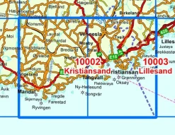 Nordeca Scandinavië & Ijsland|Wandelkaart 10002 Kristiansand