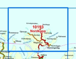 Nordeca Scandinavië & Ijsland|Wandelkaart 10193 Nordkapp