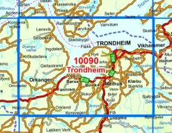 Nordeca Scandinavië & Ijsland|Wandelkaart 10090 Trondheim