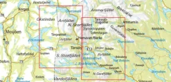 Norstedts Zweden Scandinavië & Ijsland|Outdoormap 08 Saxnäs - Borgafjäll