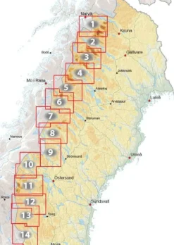 Norstedts Zweden Scandinavië & Ijsland|Outdoormap 08 Saxnäs - Borgafjäll