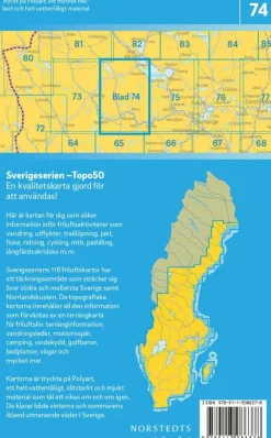 Norstedts Zweden Scandinavië & Ijsland|Topografische wandelkaart 74 Vansbro