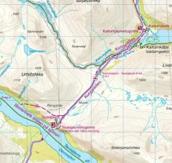 Norstedts Zweden Scandinavië & Ijsland|Wandelkaart Kungsleden 3 - Saltoluokta - Kvikkjokk