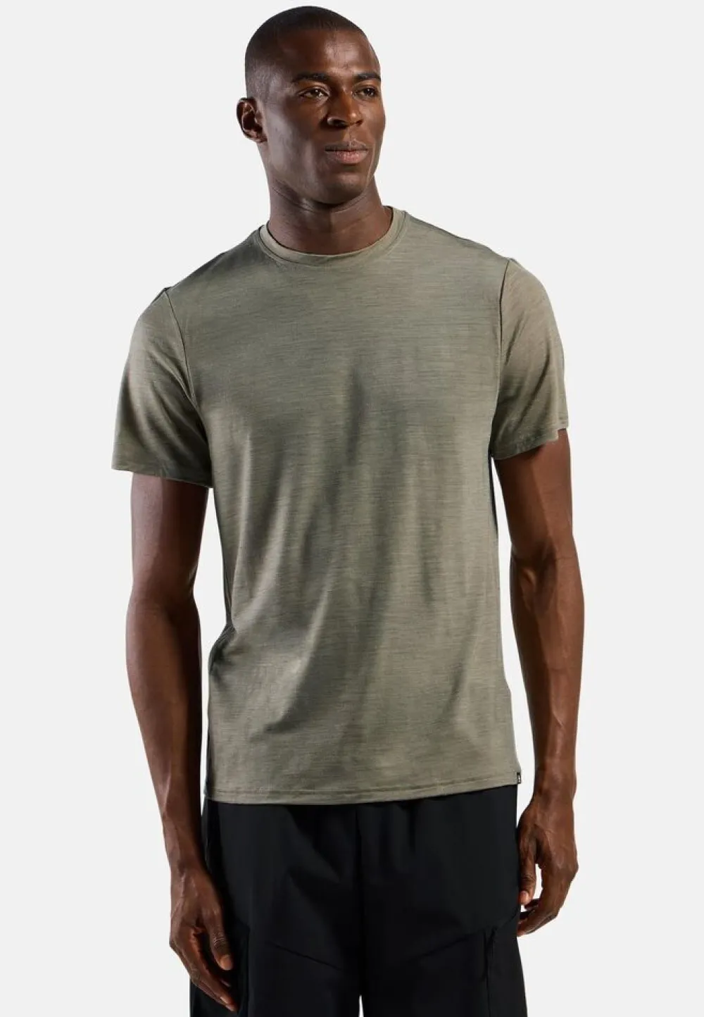 Heren Odlo Shirts Heren|Merino Tencel Plain Tee T-Shirt Crew Neck men