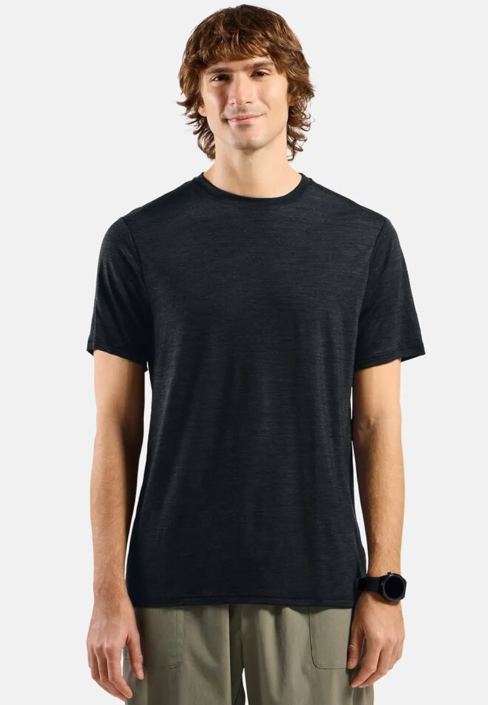 Heren Odlo Shirts Heren|Merino Tencel Plain Tee T-Shirt Crew Neck men