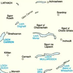 Ordnance Survey Groot-Brittanië & Ierland|Wandelkaart 025 Glen Carron & Glen Affric