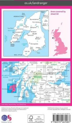 Ordnance Survey Groot-Brittanië & Ierland|Wandelkaart 060 Islay