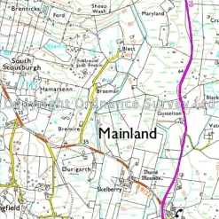 Ordnance Survey Groot-Brittanië & Ierland|Wandelkaart Explorer OL469 Shetland Mainland North West
