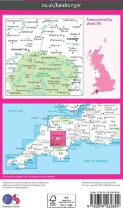 Ordnance Survey Groot-Brittanië & Ierland|Wandelkaart 191 Okehampton & North Dartmoor