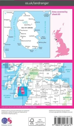 Ordnance Survey Groot-Brittanië & Ierland|Wandelkaart 069 Isle of Arran
