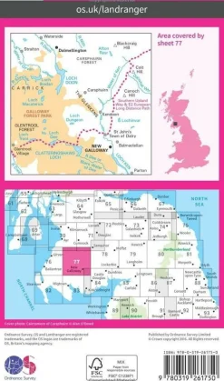 Ordnance Survey Groot-Brittanië & Ierland|Wandelkaart 077 Dalmellington & New Galloway