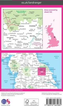 Ordnance Survey Groot-Brittanië & Ierland|Wandelkaart 100 Malton & Pickering