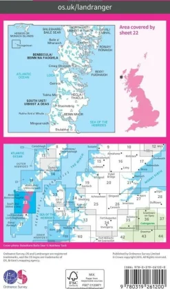 Ordnance Survey Groot-Brittanië & Ierland|Wandelkaart 022 Benbecula & South Uist