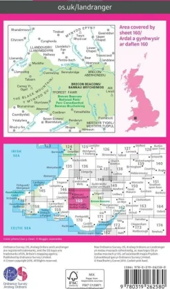 Ordnance Survey Groot-Brittanië & Ierland|Wandelkaart 160 Brecon Beacons
