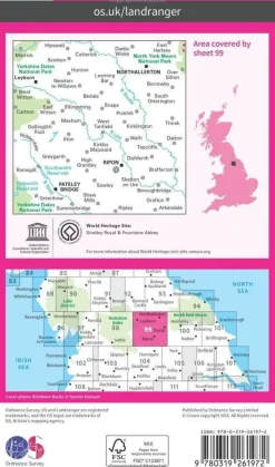 Ordnance Survey Groot-Brittanië & Ierland|Wandelkaart 099 Northallerton & Ripon