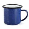 origin outdoors Campingservies|Enamel cup 150 ml blue espresso