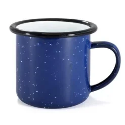 origin outdoors Campingservies|Enamel cup 150 ml blue espresso