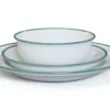 origin outdoors Campingservies|Enamel plate 26 cm ocean flat