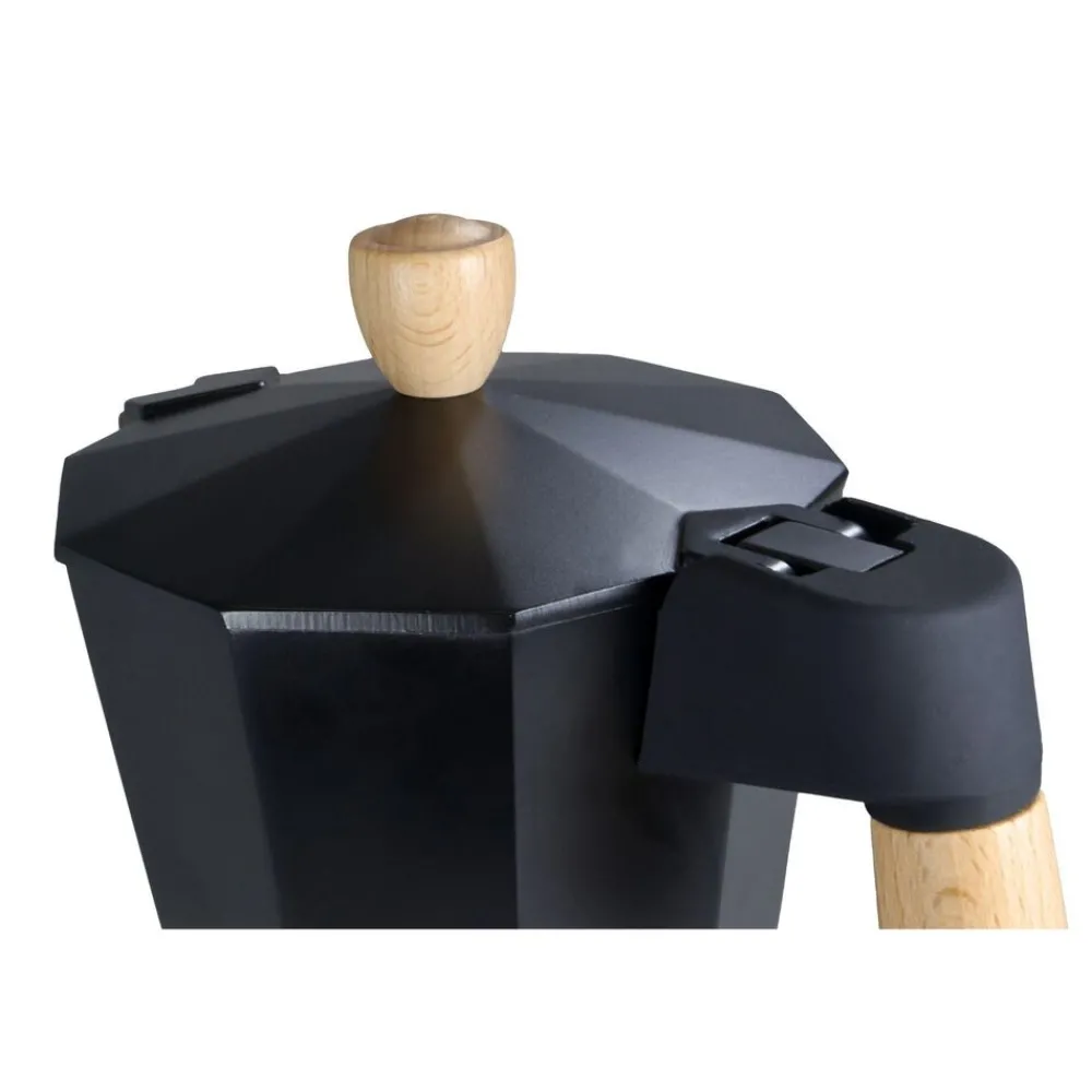 origin outdoors Koffie & Toebehoren|Espresso Maker Bellanapoli 6 Cup Real Wooden Handl