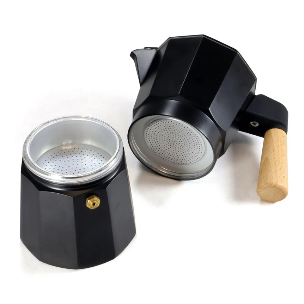 origin outdoors Koffie & Toebehoren|Espresso Maker Bellanapoli 6 Cup Real Wooden Handl