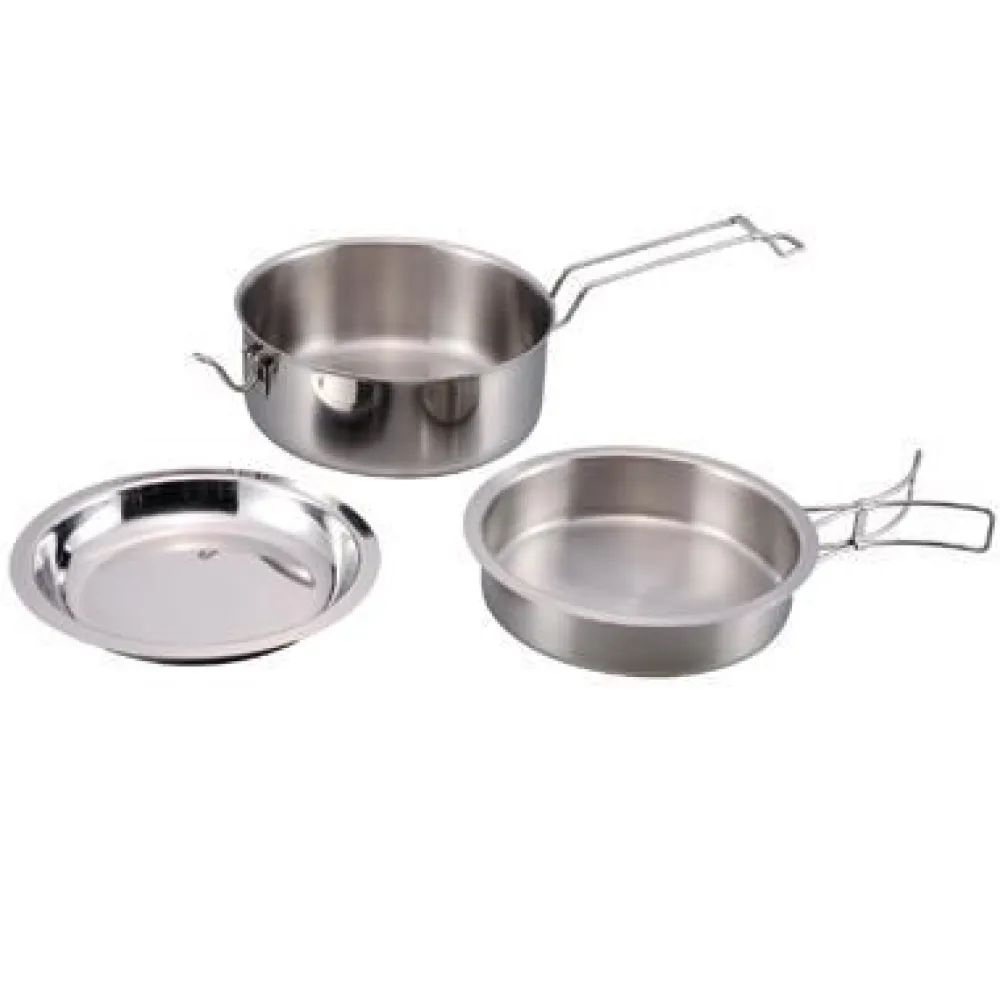 origin outdoors Pannen & Ketels|Stainless steel Cooking set 'snap pack'