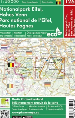 Phonemaps Duitsland|Wandel-fietskaart 126 Eifel - Hohes Venn