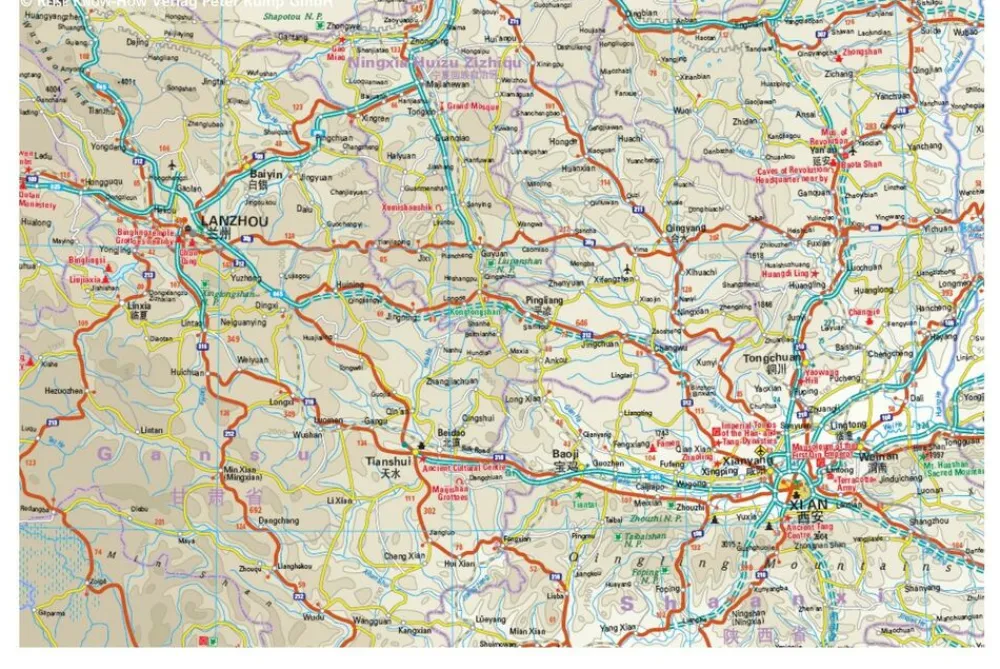 Reise know how China & Mongolië|Wegenkaart China West