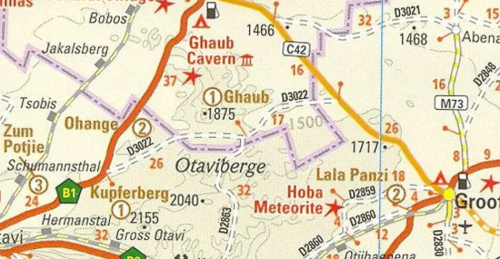 Reise know how Afrika|Wegenkaart Namibië