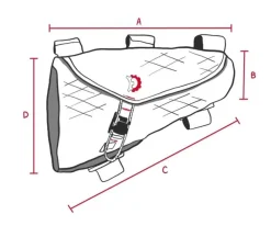 Revelate Designs Fietstassen|Fietstassen|Hopper Frame Bag Black 4 L