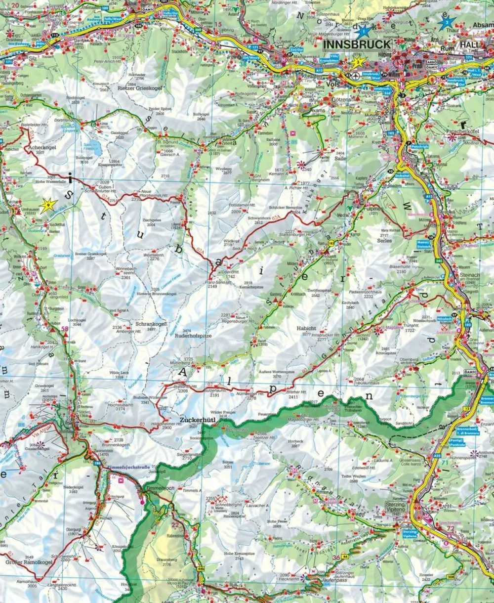 Rother Klimtopo'S En Klimboeken|Oostenrijk|Alpenvereinsfuhrer Stubaier Alpen