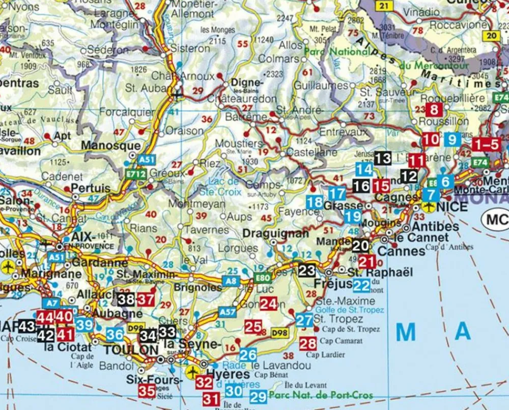 Rother Nederlandstalig Frankrijk|Wandelgids Côte d'Azur