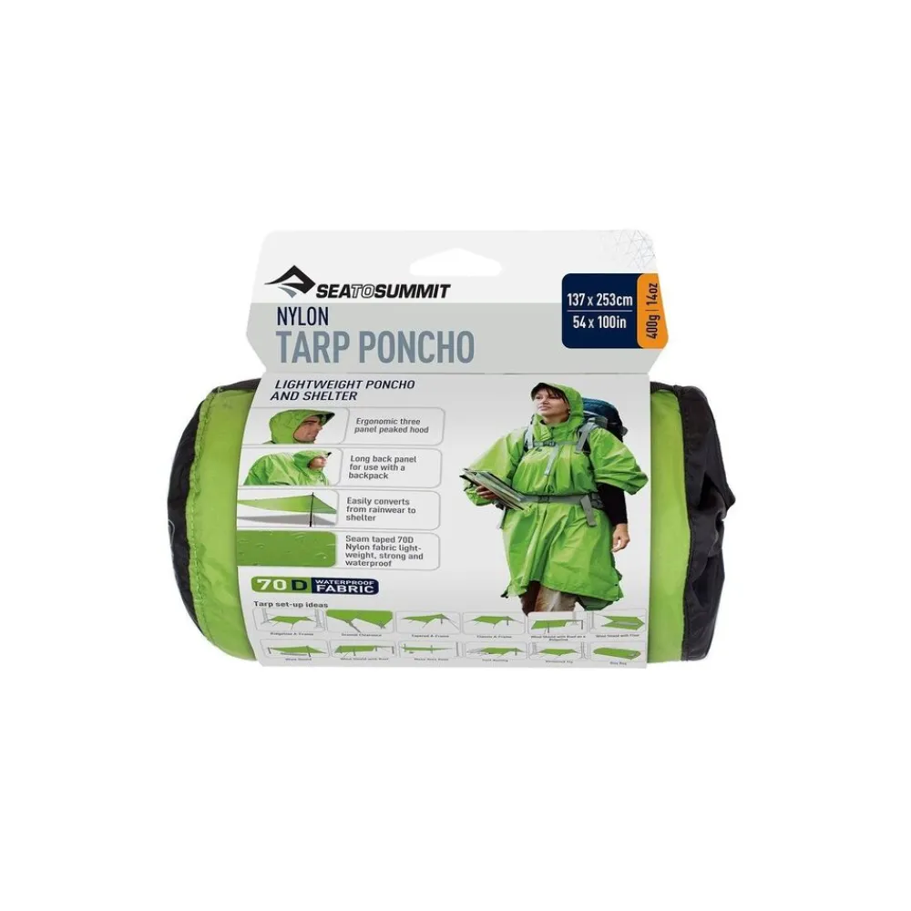 Sea To Summit Regenbescherming|Wings & Tarps|Nylon Tarp Poncho Apple Green