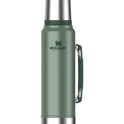 Stanley Flessen & Waterzakken|Classic vacuum bottle 1 L hammertone green