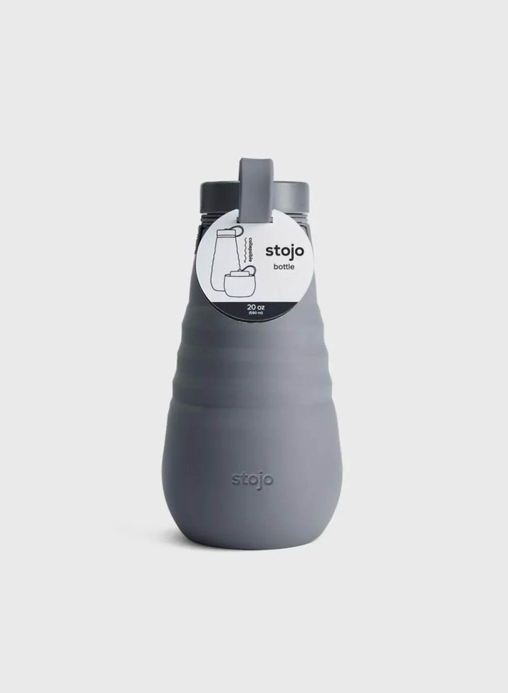 Stojo Campingservies|Collapsible Drinkfles 590 ML carbon
