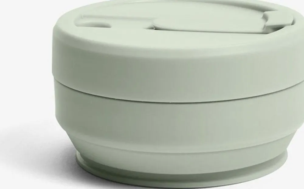 Stojo Campingservies|Junior Cup met rietje 250 ML sage