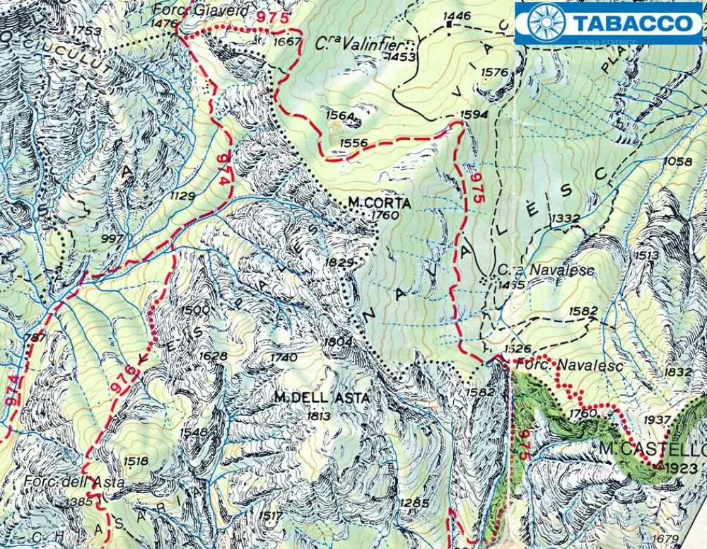 Tabacco Italië & Malta|Topografische wandelkaart 070 Il Montello Colli Asolani