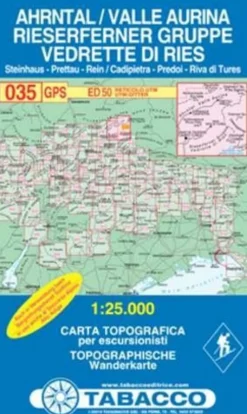 Tabacco Italië & Malta|Topografische wandelkaart 035 Ahrntal Valle Aurina 1:25.000