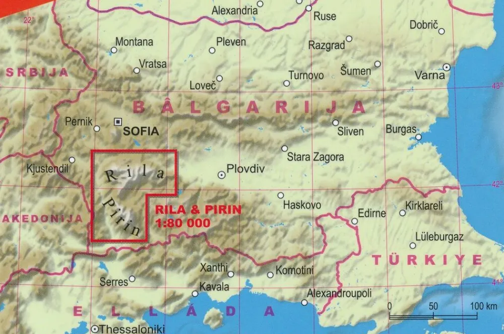 TerraQuest Oost-Europa|Wandelkaart Rila - Pirin (Bulgarije) 1:80.000