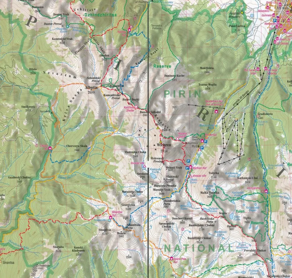 TerraQuest Oost-Europa|Wandelkaart Rila - Pirin (Bulgarije) 1:80.000