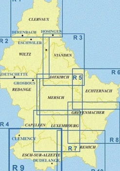 Topo Luxemburg Benelux|Topografische kaart R4